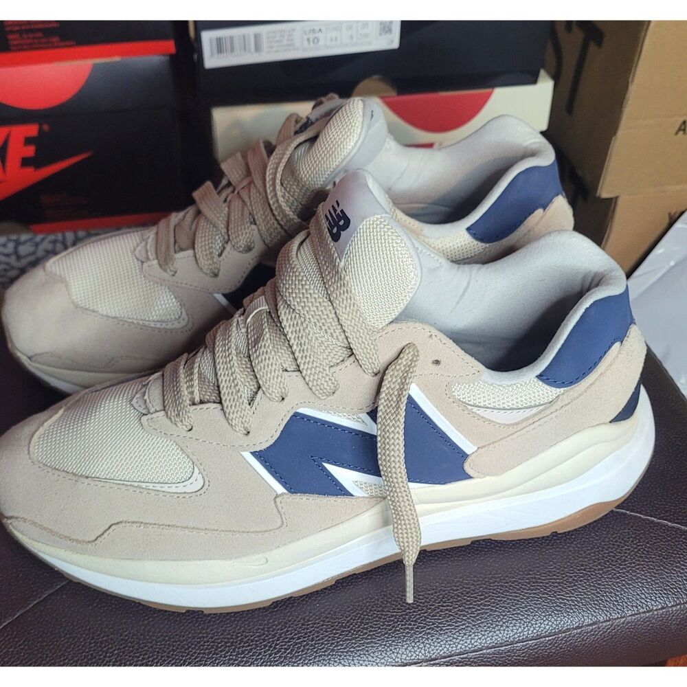 New Balance 5740 M5740CBB Men's Size 10 Beige Blue Gum Sneakers New w/ Box